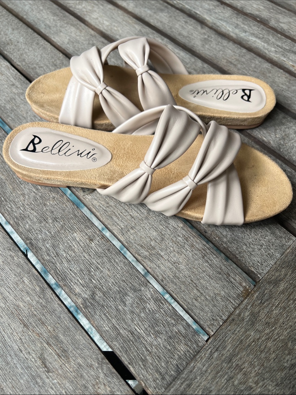Bellini Taupe Knot Slide Sandals - Picture 3 of 8